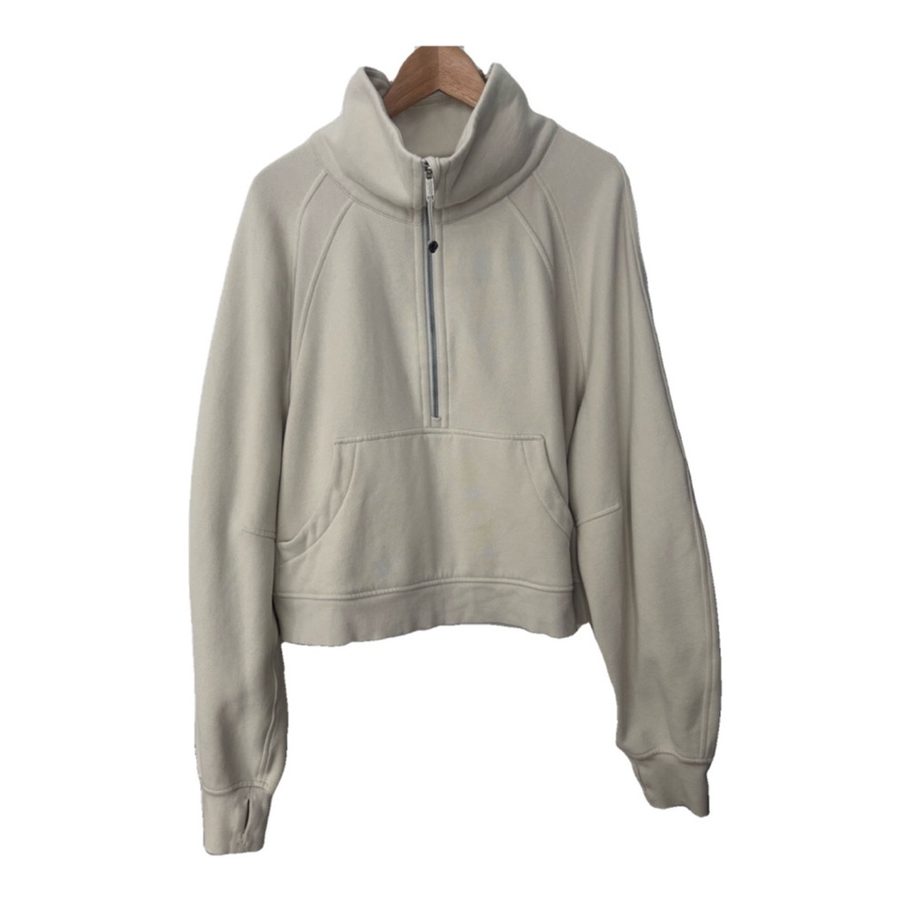 lululemon athletica Beige Half-Zip Hoodie